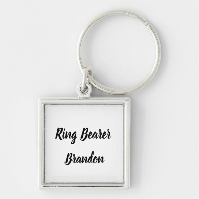 Ring Bearer Geschenke Individuelle Name Geschenke  Schlüsselanhänger (Vorne)