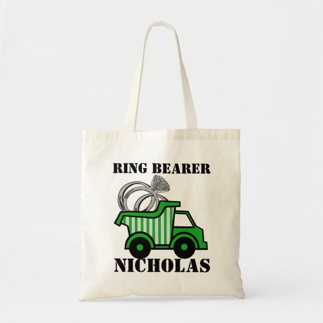 Ring Bearer Green Dump Truck Tragetasche (Vorne)