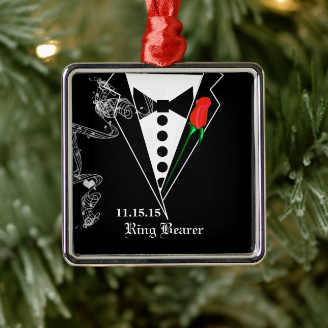 Ring Bearer Hochzeit Weihnachtsdekoration Ornament Aus Metall (Baum)