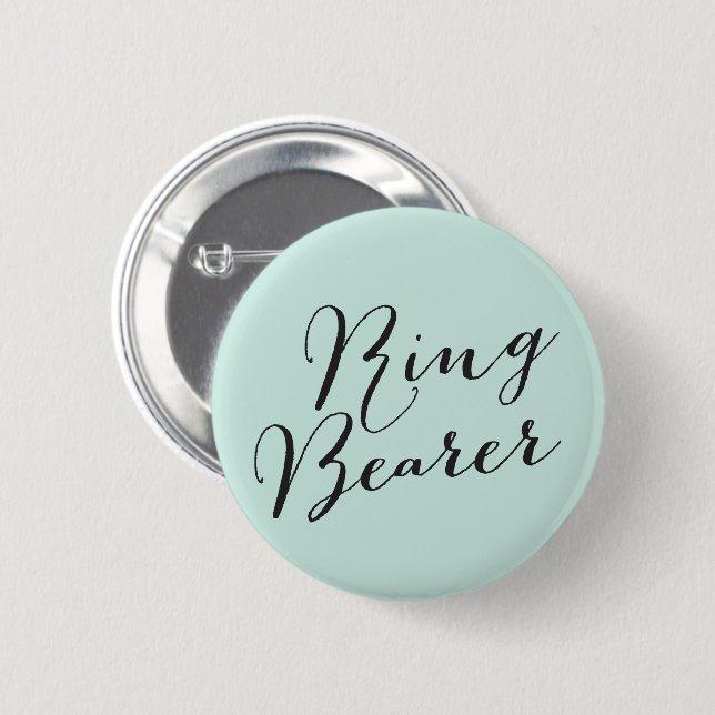 Ring Bearer Klassisches Skript Hochzeitsskript-Bra Button (Vorne & Hinten)