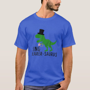 Ring Bearer Saurus Funny Wedding Dinosaur Kleinkin T-Shirt