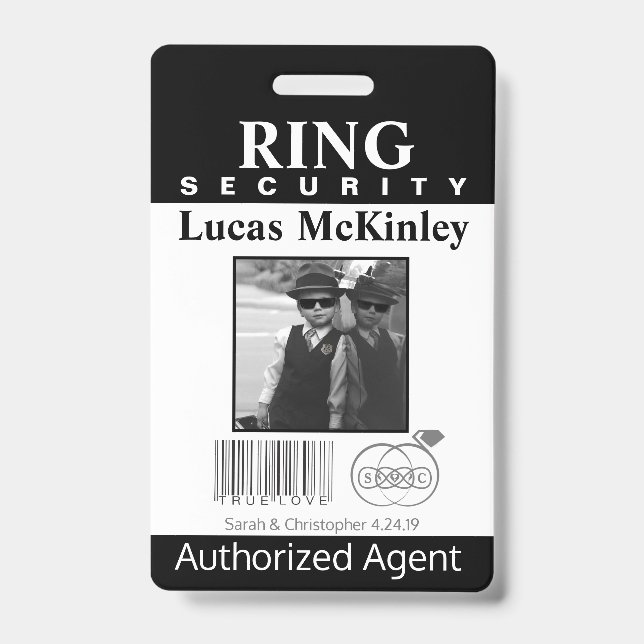 Ring Bearer Security Abzeichen Ausweis (Vorderseite)