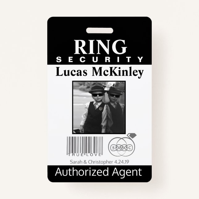 Ring Bearer Security Abzeichen Ausweis (Vorderseite)