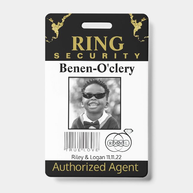 Ring Bearer Security Abzeichen Ausweis (Vorderseite)