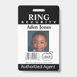Ring Bearer Security Abzeichen Ausweis