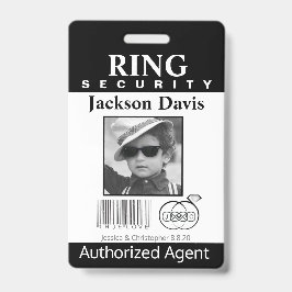 Ring Bearer Security Abzeichen Ausweis