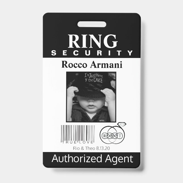 Ring Bearer Security Abzeichen Ausweis (Vorderseite)