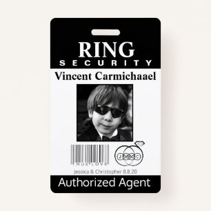 Ring Bearer Security Abzeichen Ausweis