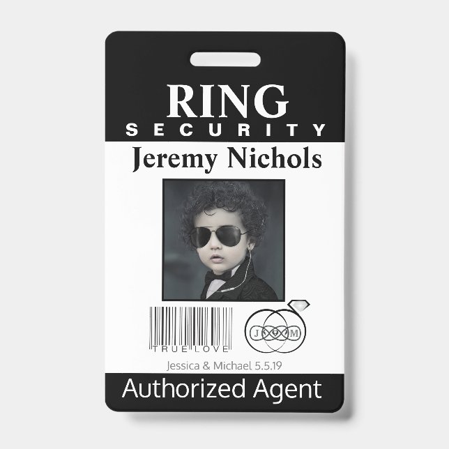 Ring Bearer Security Abzeichen Ausweis (Vorderseite)