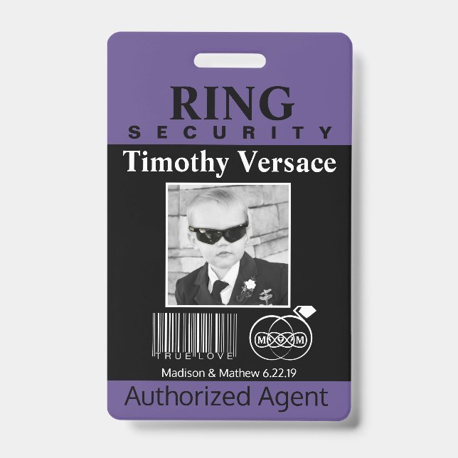Ring Bearer Security Abzeichen Ausweis (Vorderseite)