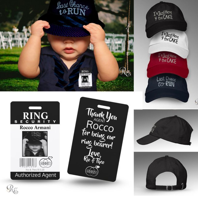Ring Bearer Security Abzeichen Ausweis (Last Chance to Run" cap available in collection)