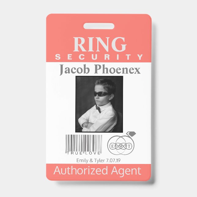 Ring Bearer Security Abzeichen Ausweis (Vorderseite)