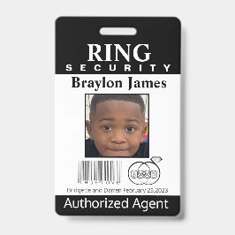 Ring Bearer Security Abzeichen Ausweis