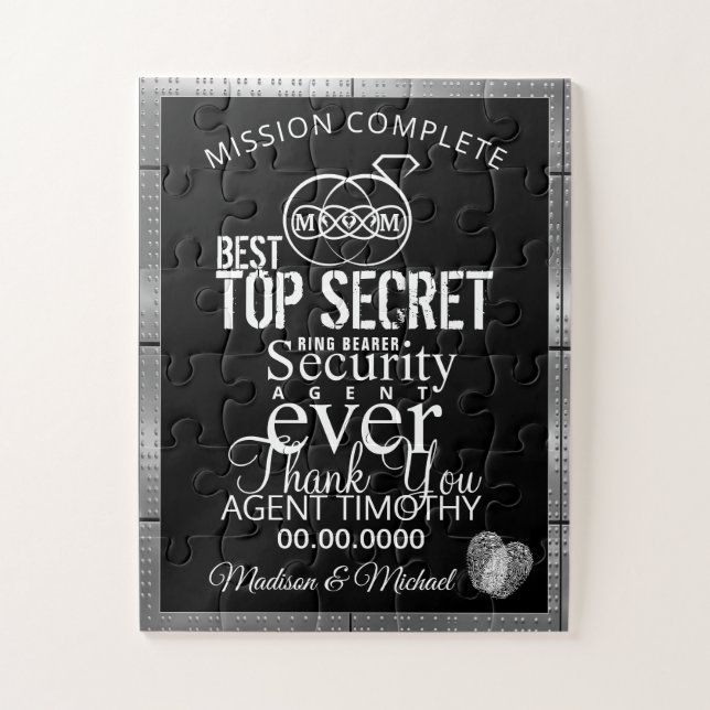 Ring Bearer Security Agent Vielen Dank Puzzle (Vertikal)