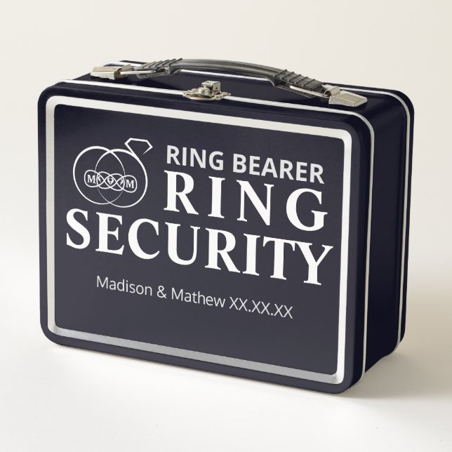Ring Bearer Security Box Metall Brotdose (Vorderseite)