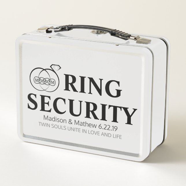Ring Bearer Security Box Metall Brotdose (Rückseite)