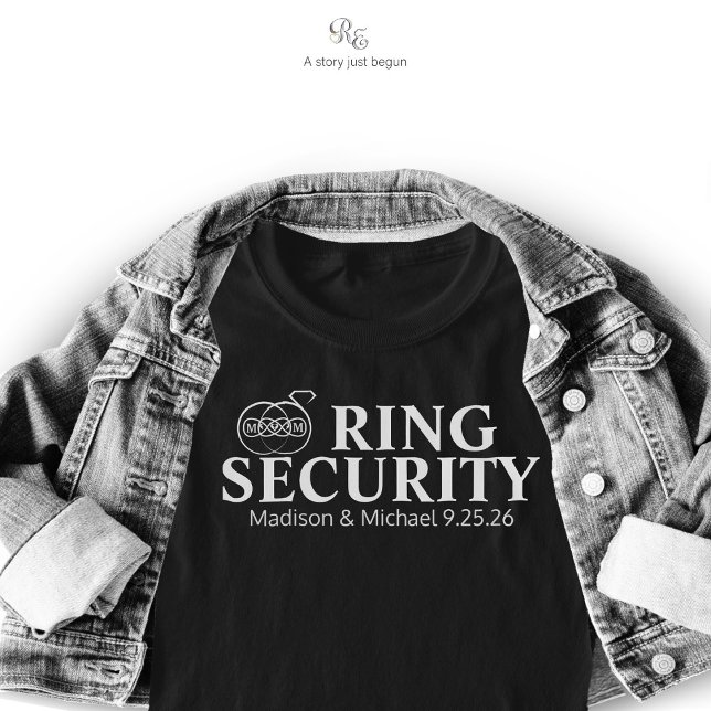 Ring Bearer Security T-Shirt (Adorable and mission ready! This Ring Bearer Security tee styled with a classic denim )