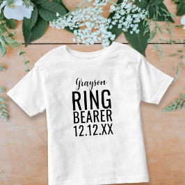 Ring Bearer Wedding Brautparty Personalisiert Baby Kleinkind T-shirt