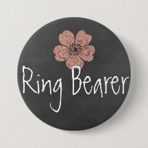 Ring Bearer Wild Peach Rose Chalkboard