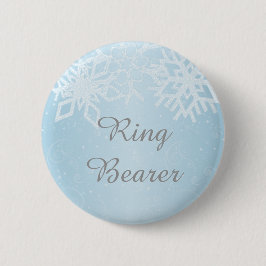 Ring Bearer Winter Snowflakes Button