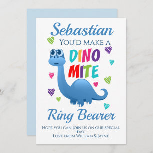 Ring Beyer Page Boy Vorschlag Dinosaur Card Einladung