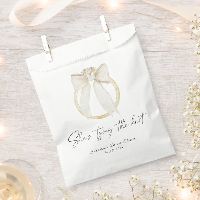 Ring Bow Sie bindet das Knoten-Brautparty Geschenktütchen (Ausgeschnitten)