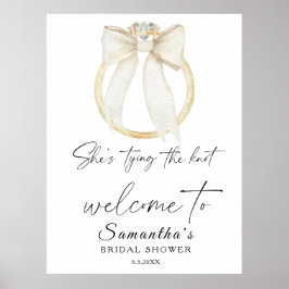 Ring Bow Sie bindet den Knoten Bridal Willkommen Poster