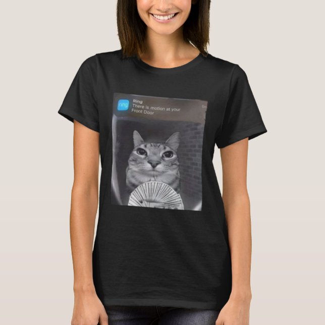 Ring Cat mit Motion Meme T-Shirt (Vorderseite)