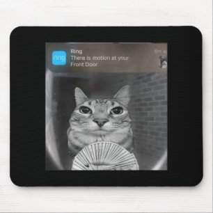 Ring Cat mit Motion Meme verflucht lustige Männer Mousepad