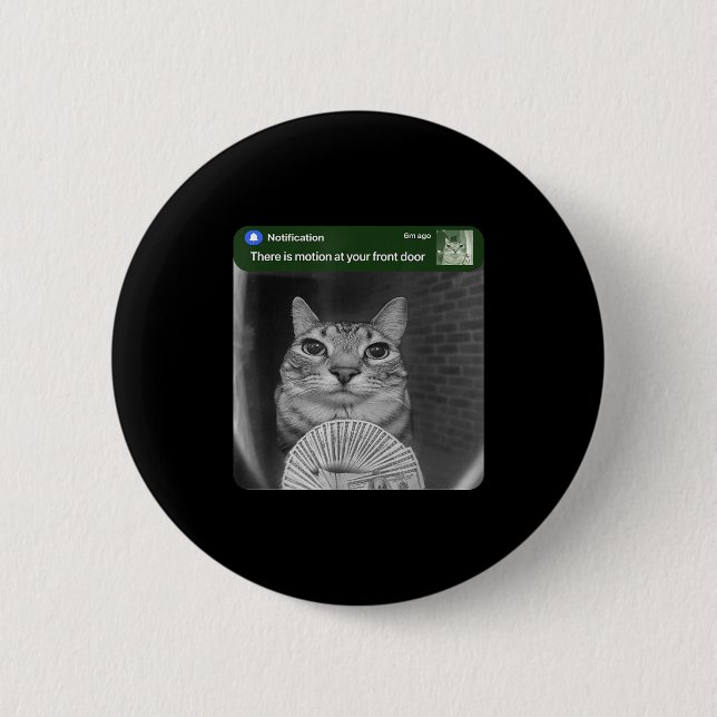 Ring Cat With Motion Meme  Button (Vorderseite)