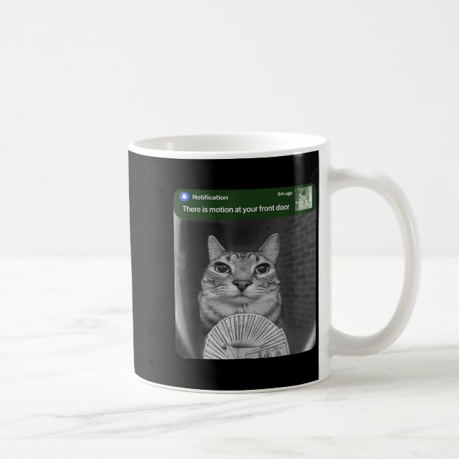 Ring Cat With Motion Meme  Kaffeetasse (Rechts)