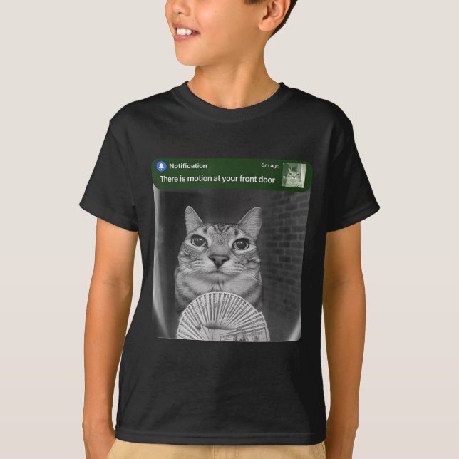 Ring Cat With Motion Meme  T-Shirt (Vorderseite)