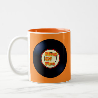 Ring des Feuer-Schlag-Liedes betitelt Oldien Zweifarbige Tasse