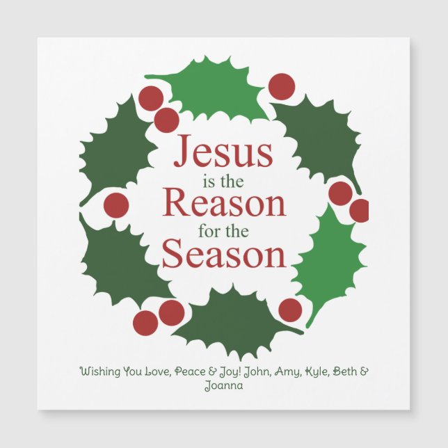 Ring des Heiligen Jesus Grund für die Saison Magne Magnetkarte (Vorderseite)
