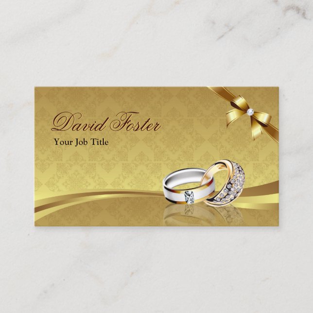 Ring Diamond Gold Schmuck Schmuck Schmuck Schmuck Visitenkarte (Vorderseite)