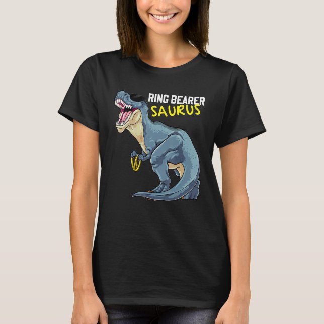 Ring-Dinosaur-Träger Saurus Hochzeitsring Rex Secu T-Shirt (Vorderseite)
