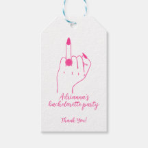 Ring Finger Trendy Pink Bachelorette Vielen Dank