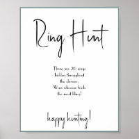 Ring Hour Brautparty Game Sign