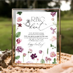 Ring Hour Floral Brautparty Game Sign Poster<br><div class="desc">Ring Hunt Floral Brautparty Spielzeichen-Zeichen. Sehen Sie sich alle Brautparty-Spiele an.</div>