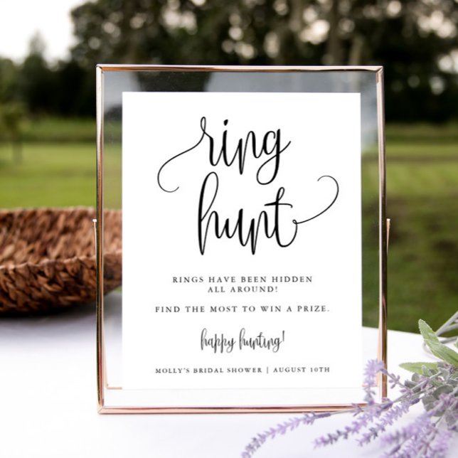 Ring Hunt Showspiel, Minimalistische Kalligrafie Poster (Von Creator hochgeladen)
