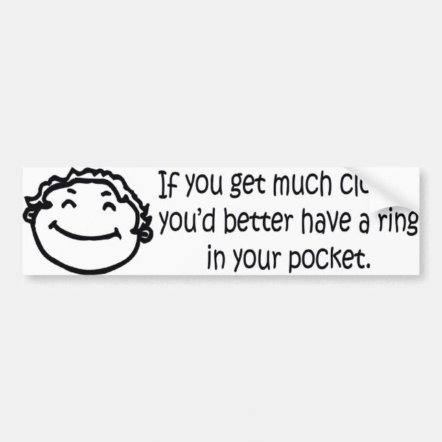 RING IN POCKET AUTOAUFKLEBER (Vorne)