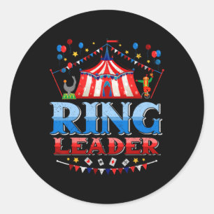 Ring Leader Kostüm Circus Stab Karneval Mens Wom Runder Aufkleber