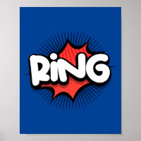 Ring! Lebhafter Pop Art Sound-Effekt