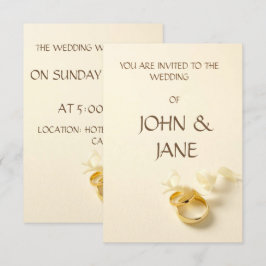 Ring mit Band Hochzeitskarte Einladung