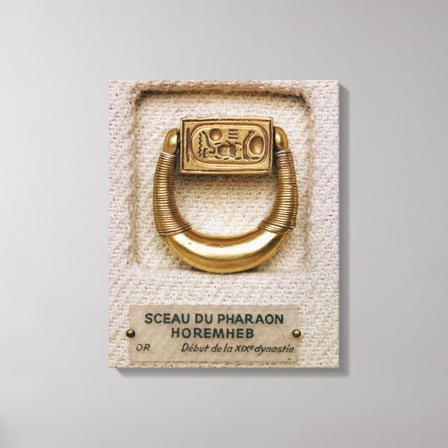 Ring mit dem Siegel von General Horemheb Leinwanddruck (Vorderseite)