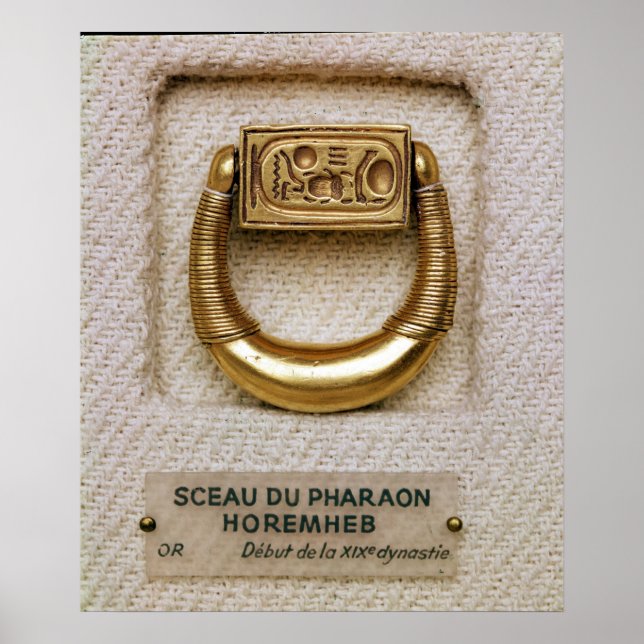 Ring mit dem Siegel von General Horemheb Poster (Vorne)