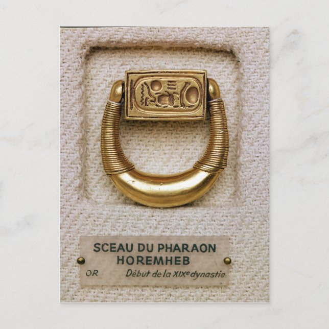 Ring mit dem Siegel von General Horemheb Postkarte (Vorderseite)