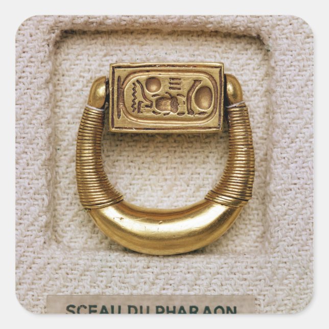 Ring mit dem Siegel von General Horemheb Quadratischer Aufkleber (Vorderseite)