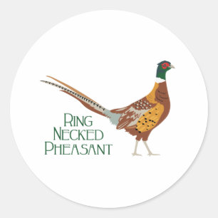Ring Necked Pheasant Runder Aufkleber