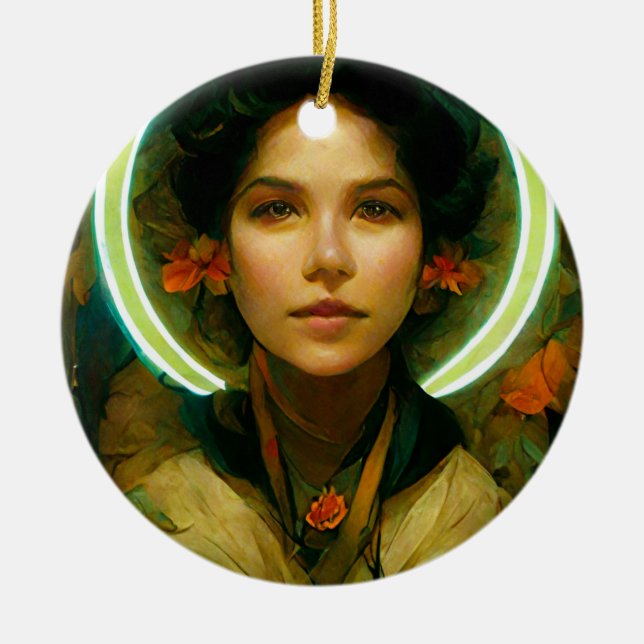 Ring of Light Fantasy Sci-fi Keramik Ornament (Vorne)